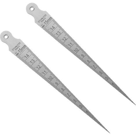 Jeu de Jauges D'épaisseur pour Mesure de Largeur D'écart Marquages Précis et Légers en Acier Inoxydable 2pcs Adapté à L'entretien Automobile (1/5)
