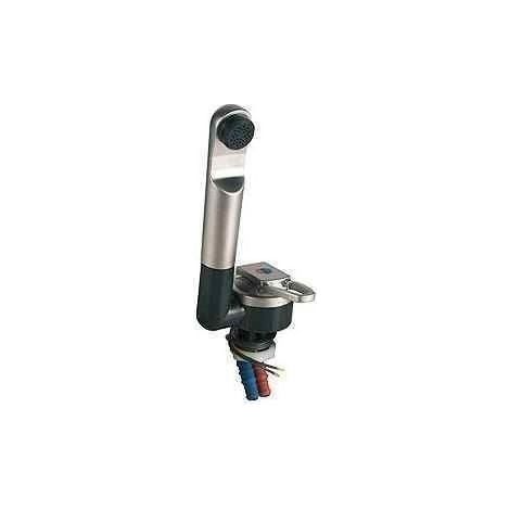 Robinet mitigeur de cuisine céramique – Monocommande avec bague céramique – Compatible douchette 1/2' – Finition métal – Longueur 28mm – Reich