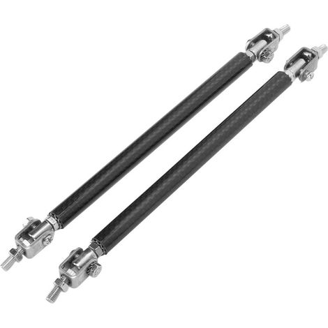 Barra estabilizadora del labio del parachoques delantero y trasero de 150 mm/5,9 pulgadas, modificación universal, acero inoxidable y fibra de carbono. (1/5)