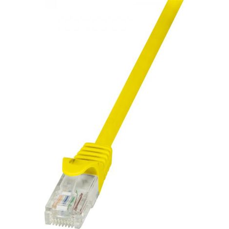 Cavo di collegamento Rete RJ45 LogiLink CAT 6 U/UTP 0.5 m Giallo con protezione