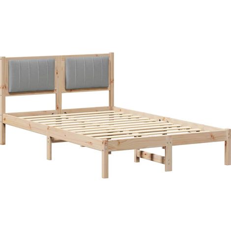 Maison Exclusive - Letto con Testiera Rivestita Grigio chiaro 120 x 200 cm (1/5)