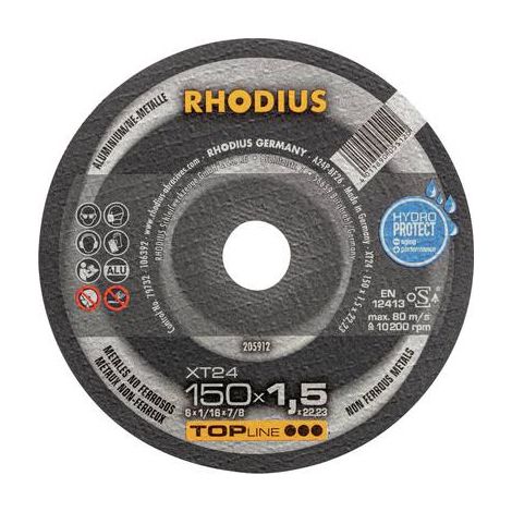 RHODIUS RHODIUS 205912 DISQUE À TRONÇONNER 150 MM 1 PC(S) MÉTAUX NON FERREUX