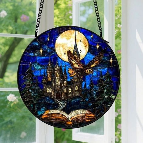 Capteur de Soleil en Vitrail Décoration Spirituelle pour Maison 15cm (1/4)