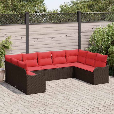 Teenpull – Gartensofa-set Braun Poly-Rattan (1/5)