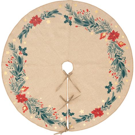 Tappeto di abeti poinsettia d90cm - Atmosphera créateur d'intérieur
