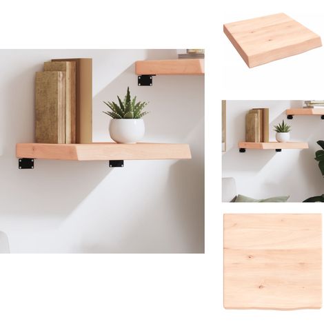 Étagère murale 40x40x(2-6)cm bois de chêne massif non traité - Étagère Murale - Étagère Rustique - Étagère Bois Chêne - Rangement Mural - Décoration Murale (1/5)