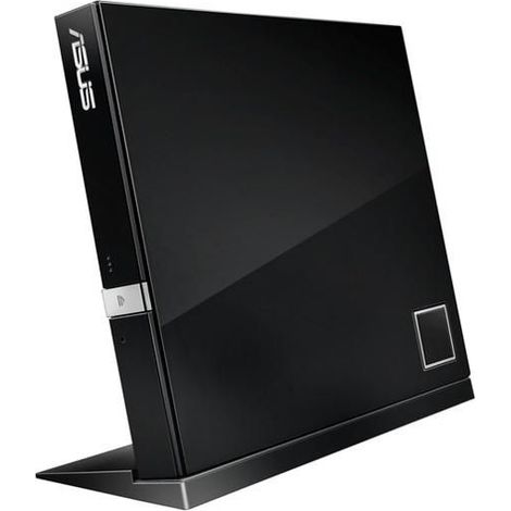 Unidad óptica combinada de Blu-ray y DVD Asus SBW-06D2X-U, color negro.