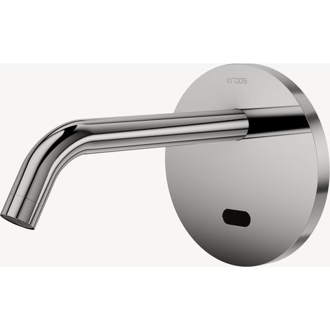 Automatische Wand-Waschtischarmatur rund, Kaltwasser Chrom - Pula