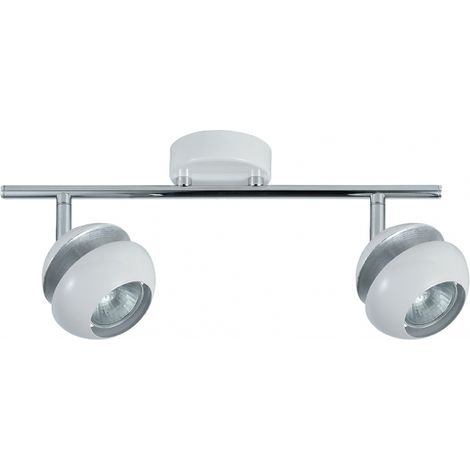 FAB 142092001 Fascia Beethoven 2xgu10 Bianco/argento 14x36,5x8,5 Cm (1/2)