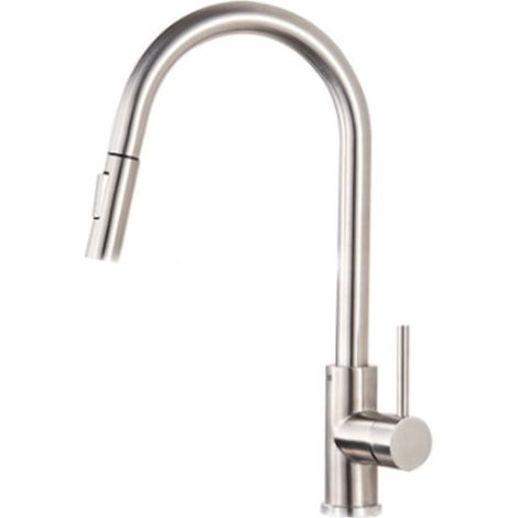 Robinet d'évier végétarien à double fonction (eau chaude et froide), rotatif et extractible. 210 x 50 x 430 mm