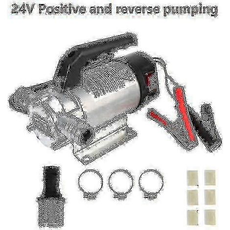 Pompe de transfert de carburant automatique 24 V - huile, diesel et eau 50 L/min (1/5)