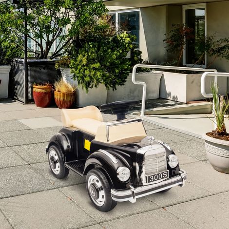 Mercedes-Benz 300S Lizenziertes Kinderauto für Kinder von 18-48 Monaten mit Staufach unter dem Sitz, Schwarz