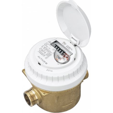Compteur d'eau volumétrique DN20 1'' – Débit 1 L/h – Longueur 190mm – Précision R160 – Certification MID et ACS