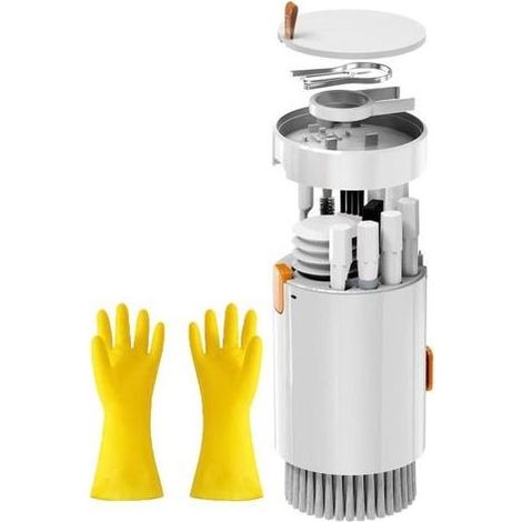 Reinigungsprodukte – Multifunktionaler Computertastaturreiniger/Q20 – Weiß [Flüssigkeitsfrei] 1 + Oxford-Latexhandschuhe/1 Paar (verdickt) (1/5)