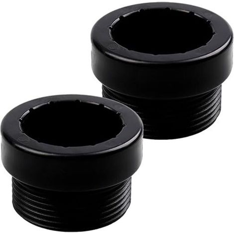 Lot de 2 manchons adaptateurs filetés pour stabilisateur de parasol de piscine - pour extérieur, patio, terrasse - Noir, Noir (1/4)