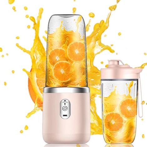 Mobiler Smoothie-Maker Standmixer tragbarer Mini-Mixer mit 6 Edelstahlklingen wiederaufladbar USB-Elektromixer für Reisen Küche Büro Zuhause und (1/5)