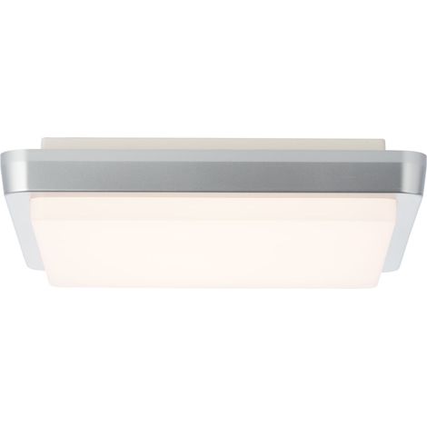BRILLIANT Devora LED Außenwandleuchte 28x28cm silber  1x LED integriert, 12W LED integriert, (Lichtstrom: 1500lm, Lichtfarbe: 3000K)