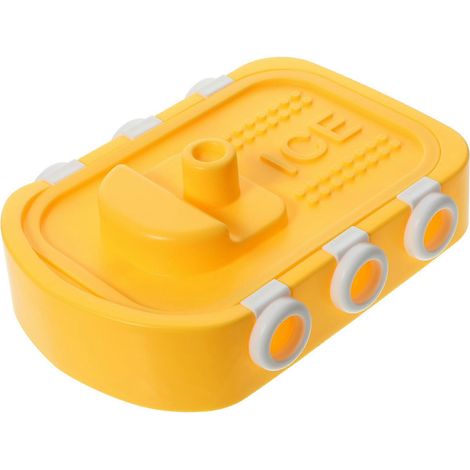 Moule à glace, pour faire sa propre glace, idéal pour l'été, jaune, 21 x 14 cm, en silicone, vendu à l'unité. (1/5)