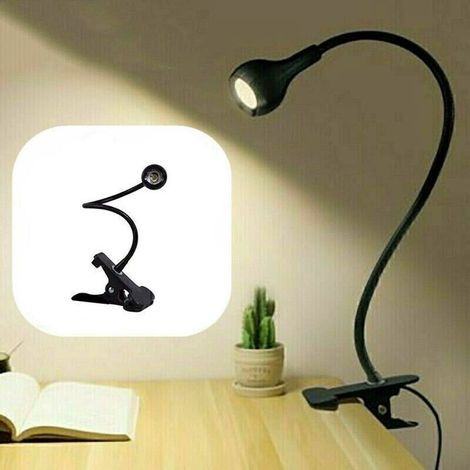 360-Grad-LED-Klemmleuchte für den Schreibtisch, flexible Schwanenhals-Bettlampe zum Lernen, Lesen und Arbeiten. (1/5)