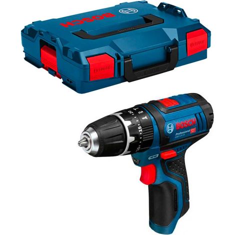 Bosch Professional 12V System taladro percutor a batería GSB 12V-15 (incluye bolsa de transporte, sin baterías ni cargador, en L-BOXX)