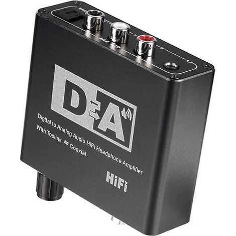 192-kHz-DAC-Wandler, Digital-Analog-Wandler, optischer/koaxialer Eingang, RCA-/3,5-mm-Audioausgangsadapter