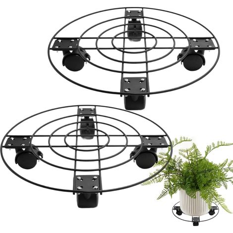 mit Rädern rollender Pflanzenständer mit Rollen 2 x