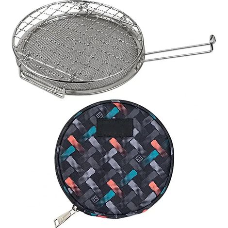 1 mini rôtissoire résistante à la chaleur, de qualité alimentaire, pour barbecue, réchaud à gaz, grille de cuisson, compatible avec les réchauds de camping portables (1/5)