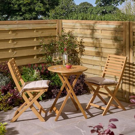 Rowlinson Ashdown Folding Bistro Set with Cushions (1/5)