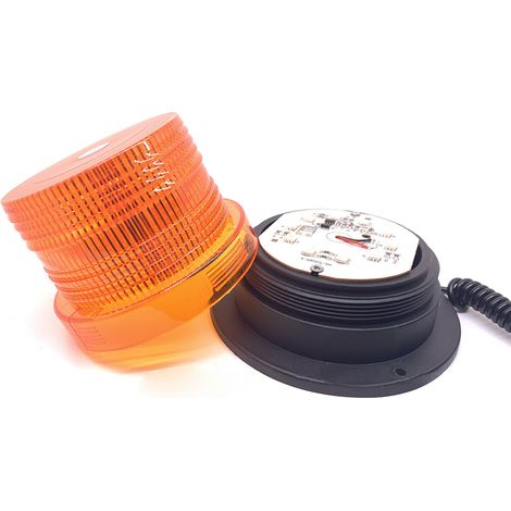 Ortviai Feu de signalisation clignotant LED 13200 lm, jaune, pour véhicule et chantier, faible consommation (1/5)