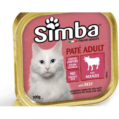 PATE' PER GATTI 'SIMBA' manzo - gr 100- 32 pezzi - MONGE