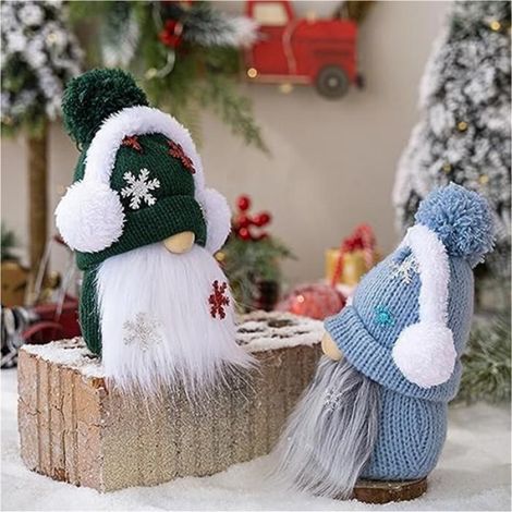 Gnome - Décoration Scandinave en Peluche - Pour Noël Ferme et Intérieur - Hauteur 21 cm - Rouge - 1 Pièce (1/5)