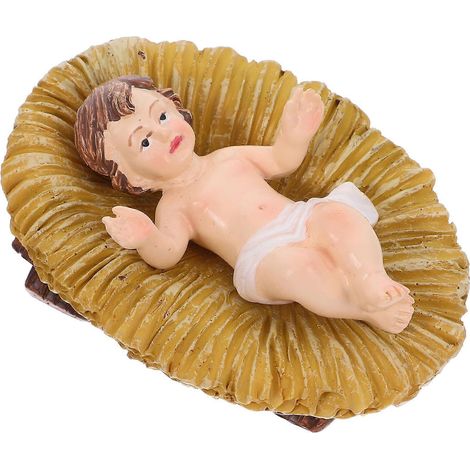 Figurine de Jésus en résine, bébé Jésus, cadeau religieux de Noël compatible (1/5)