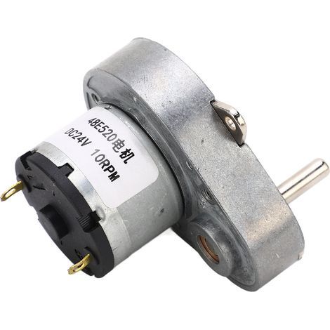 24-V-Gleichstrom-Getriebemotor aus Aluminiumlegierung, selbsthemmend, Drehzahlreduzierung, Messingspule 48E520, 10 U/min (1/5)