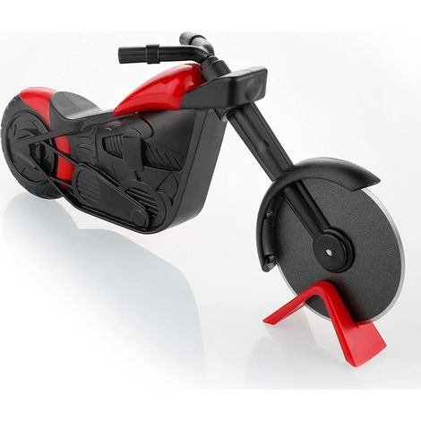 Roulette à pizza design moto avec roues en acier inoxydable antiadhésives (1/5)