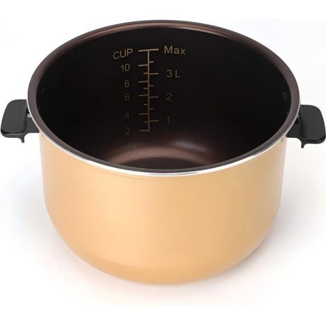 Cuve intérieure pour autocuiseur Aigostar 5L, revêtement antiadhésif, accessoire de rechange avec poignées anti-brûlures. (1/2)