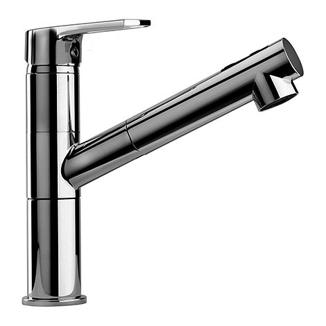 Rubinetto Miscelatore monoforo per lavello cucina Piralla serie Cuore con doccia due getti estraibile 0CI00562A16 cromato (1/2)
