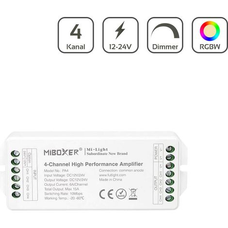MiBoxer RGBW Verstärker/Amplifier 4 Kanal 12/24V PA4 (1/5)