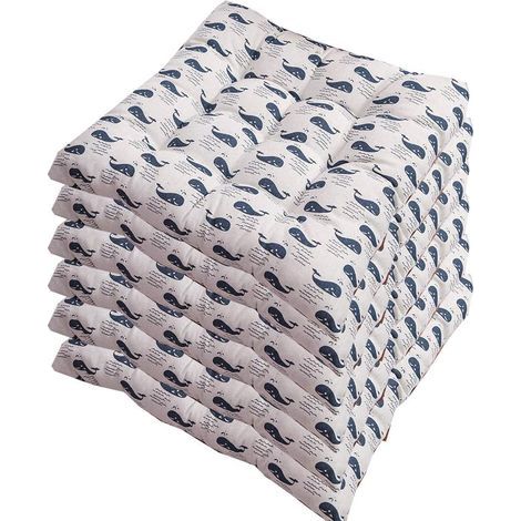 Set mit 6 Stuhlkissen 40x40, dekoratives Kissen, Stuhlkissen