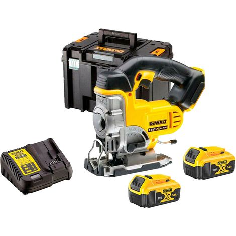 DeWalt DCS331P2 18v XR Cordless Jigsaw 2x5Ah Batteries, Charger & Case Set