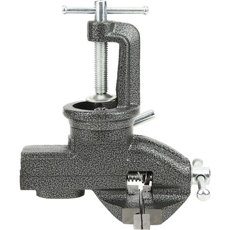 Ej.Life Schraubstock für Werkbank, Tischbank, 80 mm, Gusseisen, 360 Grad drehbar, Bohrmaschine, Schraubstock für Holzbearbeitung, Bohren, Metallarbeiten (1/5)