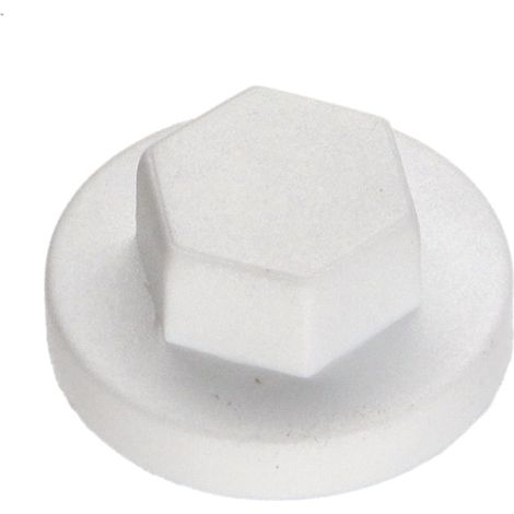 Capuchon Tête hexagonale TH Polyéthylène RAL9010 blanc pur pour vis autoperceuse ou tole de diam 6.3 - 10 pièces (1/3)