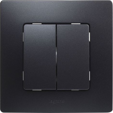CONMUTADOR DOBLE NEGRO SERIE N (1/4)