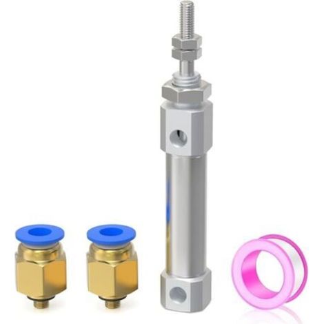 Stainless Steel Mini Pneumatic Cylinder Bore 10MM Stroke 10MM Double Acting (CDJ2B10-10) (1/5)