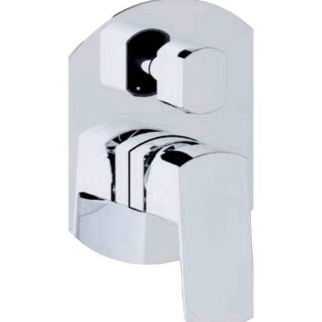 Miscelatore Doccia Incasso con Deviatore Cromato Design Minimal – Cartuccia Ø35 mm