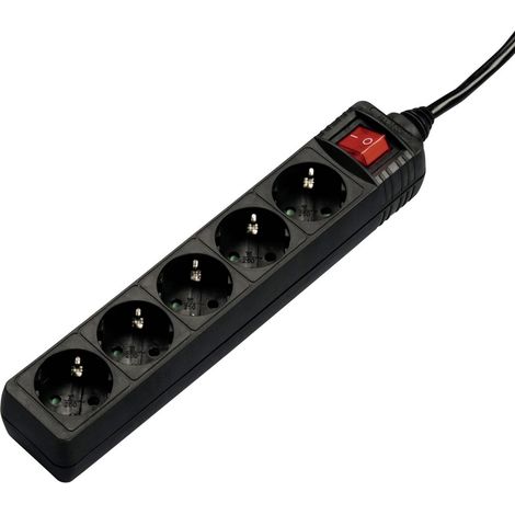 Hama 00137267 Steckdosenleiste  Schwarz Schutzkontakt 1 St.