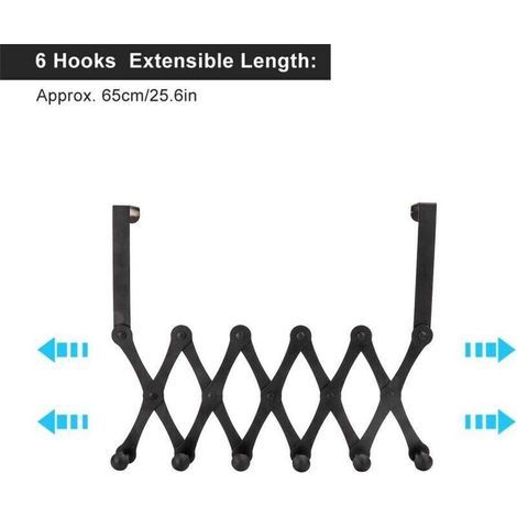 Crochets de porte, crochets de porte en acier inoxydable, crochets télescopiques pliables pour chapeaux/sacs à dos, supports de porte (1/3)