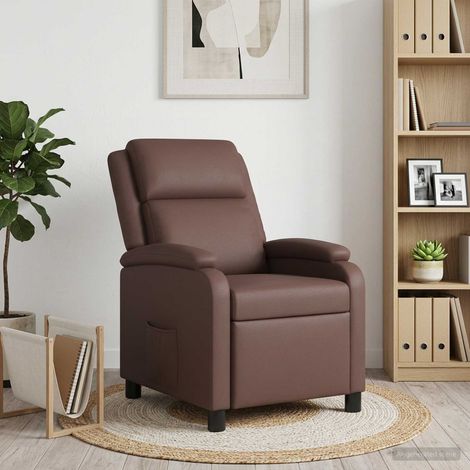 vidaXL Fauteuil inclinable Marron Simili cuir (1/5)
