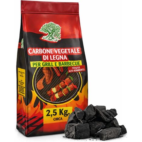 2,2 Kg Sacco di Carbonella vegetale di legna 100% ideale per bbq e grigliate (1/5)