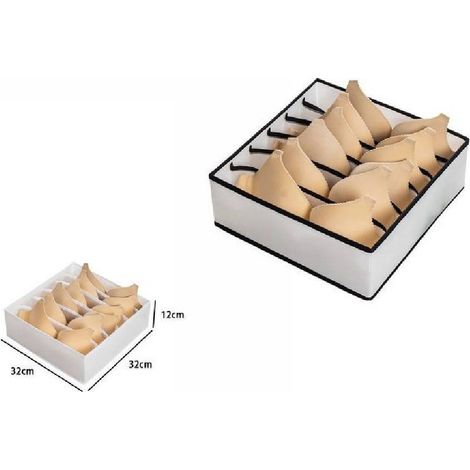 Trade Shop - Organizer Organizzatore Per Cassetti Armadio Mobile 32x32x12cm 6 Scomparti 69590 -