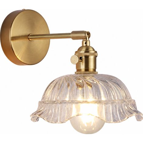 Applique Murale Verre Led en L pour Chambre sans Ampoule (1/5)